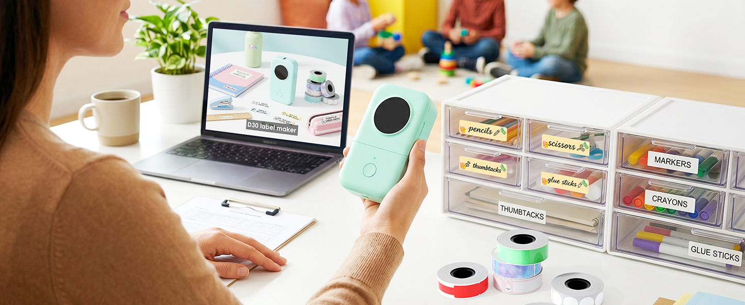 Bluetooth Label Maker Machine with Tape