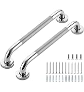 Grab Bars for Shower, 2 Pack 16-Inch Anti Slip Shower Handles for Elderly, Safety Shower Grab Bar...