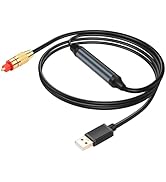 GINTOOYUN USB to Optical Audio Adapter USB A to Fiber Optic Audio SPDIF Port Connection 2M/6.5FT ...