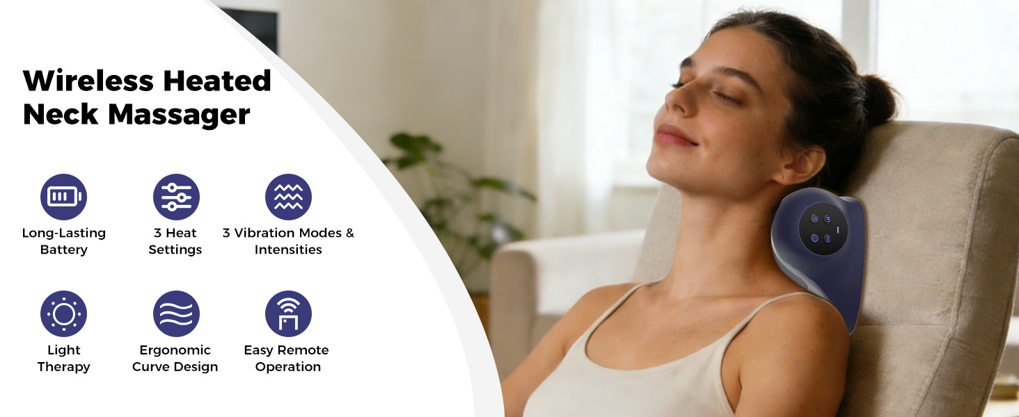 wireless heated neck massager