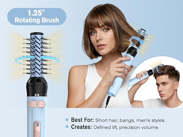 rotating hair dryer brush spinning