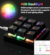 Koolertron One Handed Macro Mechanical Keyboard, RGB LED Backlit Portable Mini One-Handed Mechani...