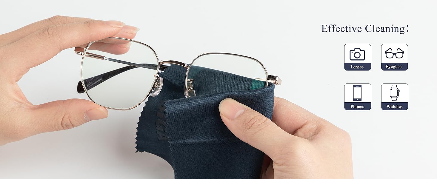 MR.SIGA Premium Microfiber Cleaning Cloths for Lens, Eyeglasses, Screens, Tablets, Glasses