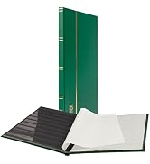LIGHTHOUSE – “BASIC” Hard Cover Stockbook for Stamps – 16 Black Cardstock 9”x12” (A4) Pages with ...