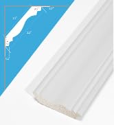 Art3d Ceiling Crown Molding Trim 10-Pack 47 Ft in Total Length, High Impact Polystyrene Decorativ...