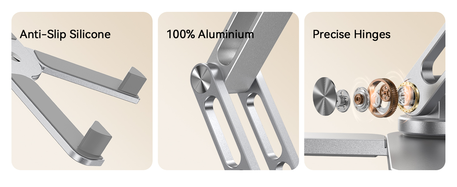 TECKNET Laptop Stand for Desk with 360° Rotating Base