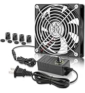 GDSTIME 120mm Computer Fan with AC Plug, 110V 120V 220V 240V AC-Powered Variable Speed Controller...