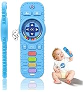 Baby RattlesTeething Toy for Babies 3-6-12 Months, Teething Relief, Silicone Infant Teethers TV R...