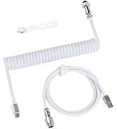 ZIYOU LANG C01PRO Custom Braided Coiled USB C to A Cable with Detachable Double Sleeved Spiral Ca...