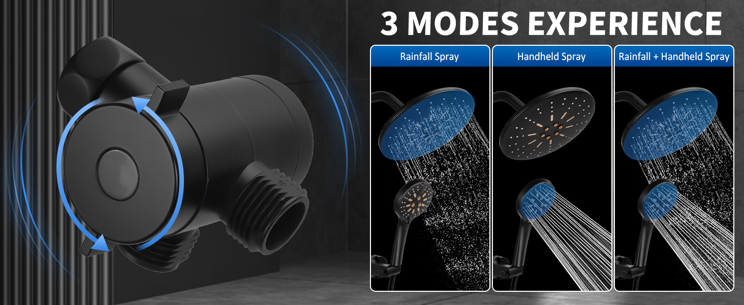 3-WAY DIVERTER: 3 MODES EXPERIENCE