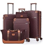 Luggage Sets 5 Piece Suitcases with Wheels, Suitcase Set ABS Hard Case Luggage with TSA Lock Spin...