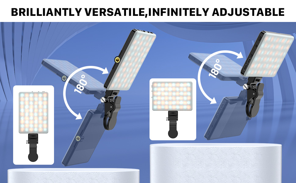 The clip can be rotated 180°
