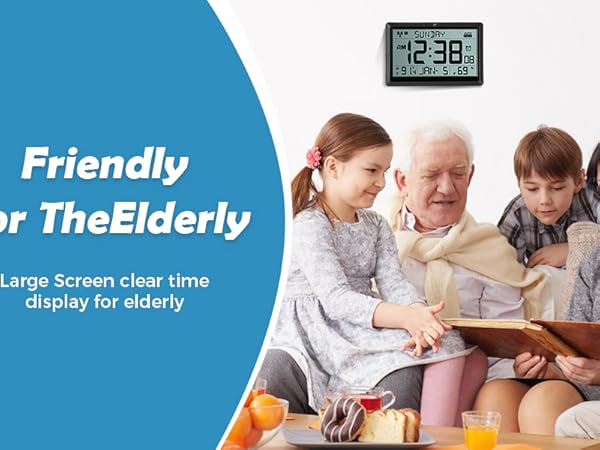 friendly elderly clock