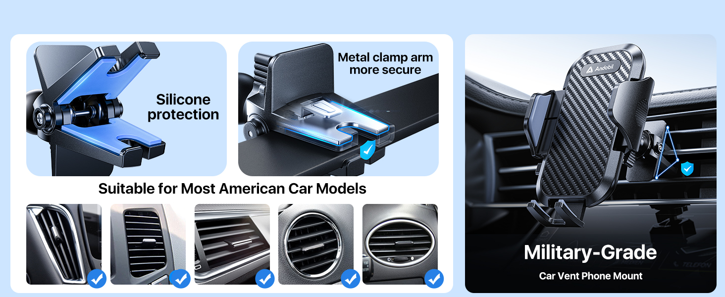Military-Grade Car Vent Phone Mount