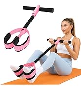 Upgraded Durable Pedal Resistance Band with Handle, Thickened Latex Tubes and Soft Foam Fabric Fo...