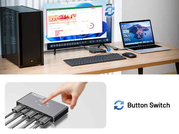 kvm switch 1 monitor 2 computer