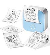 Phomemo Mini Printer Sticker Printer T02 Mini Thermal Printer, Inkless Sticker Printer with 1 Rol...