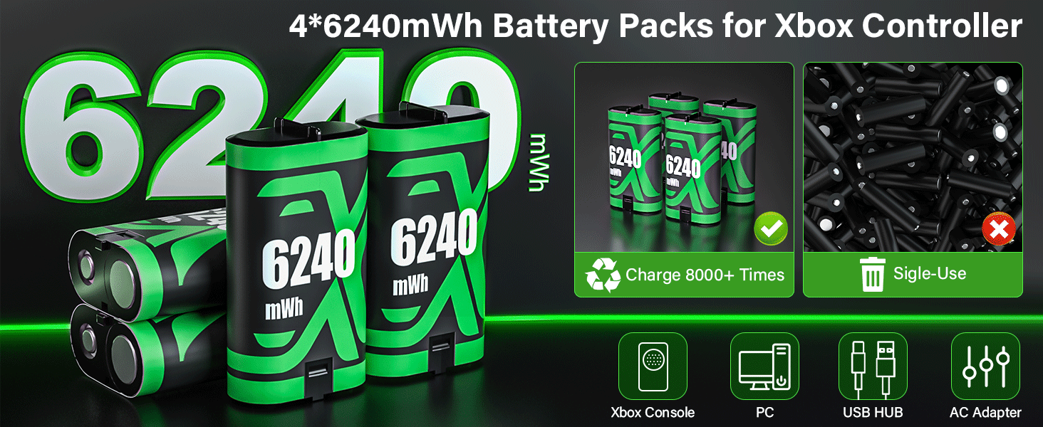 xbox battery pack rechargeable