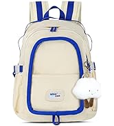 Cute Aesthetic Backpack for Teen Girls Women 15.6 Inch Laptop Backpacks Middle School Bag Anti-Th...