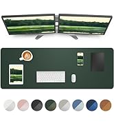 Leather Desk Pad Protector,Mouse Pad,Office Desk Mat, Non-Slip PU Leather Desk Blotter,Large Desk...