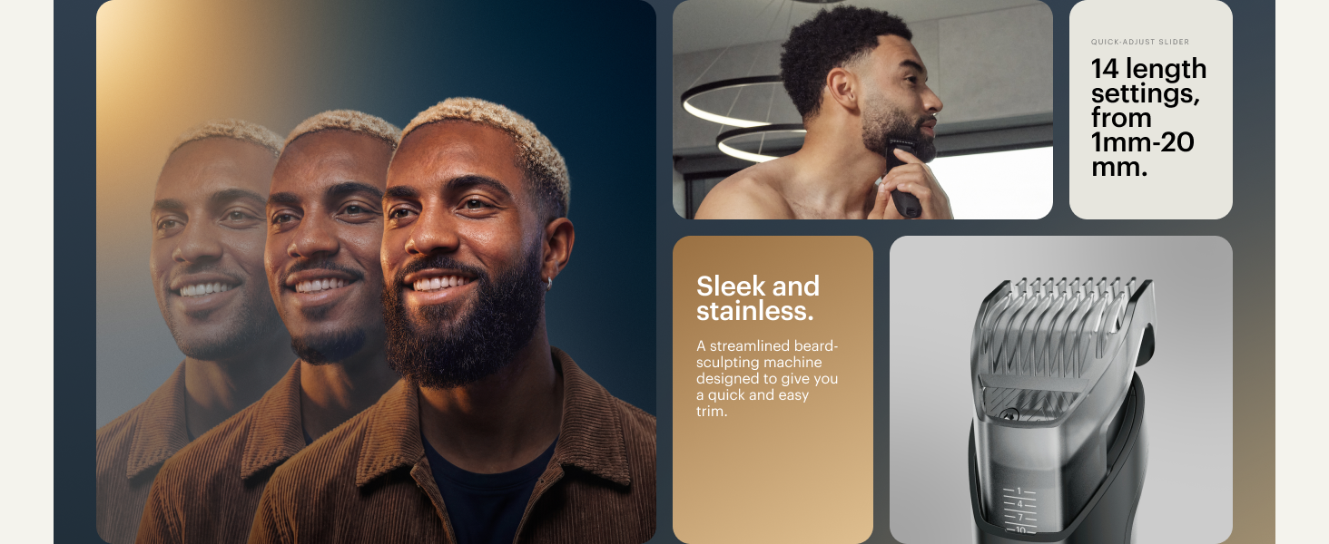 manscapes beard hedger mens mustache trimmer groomer clipper shaver guard long short stubble