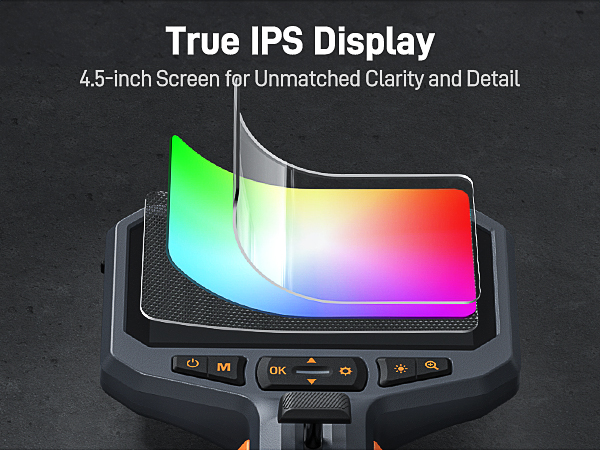 4.5inch IPS Screen Display Two-Way Articulating Borescope with Light
