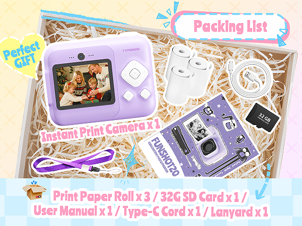 TYPONOS Instant Digital Print Camera