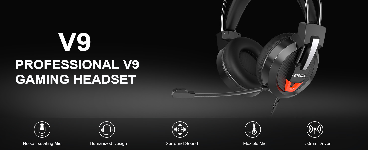 Gaming Headset with Noise cancelling mic 