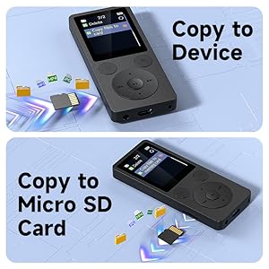 Kids MP3 Player with Bluetooth Auto Reconnect FM Radio Voice Recorder Gift Music Player Aux 3.5mm