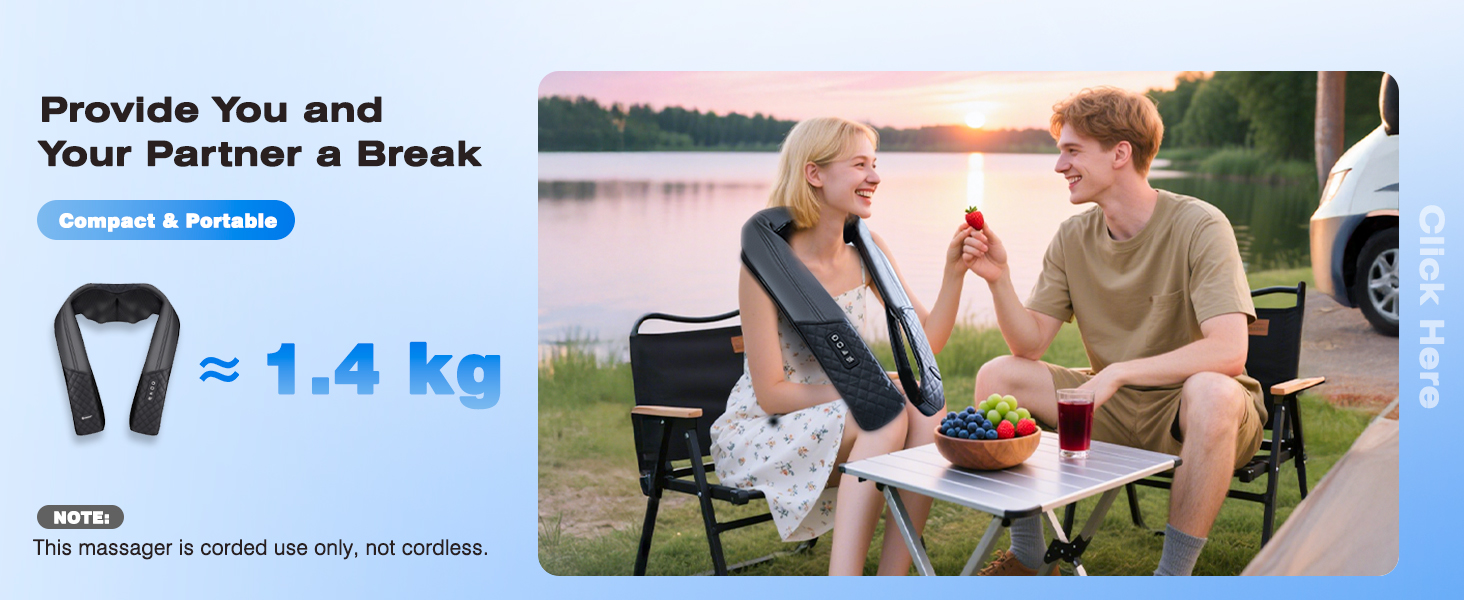 neck and shoulder massager with heat shiatsu neck and back massager shoulder massager