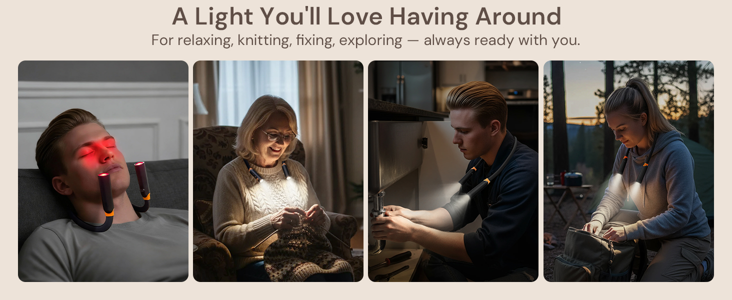 reading light with red and white can be used anywhere and any time