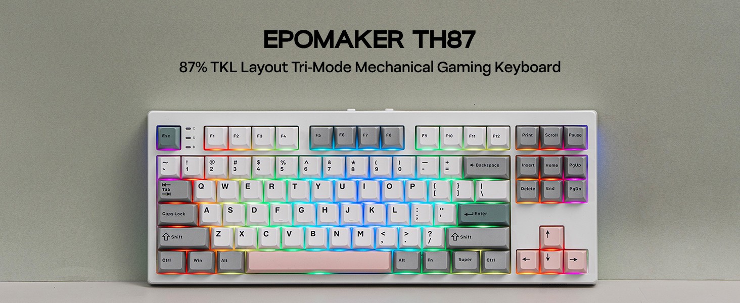EPOMAKER TH87 Wireless Mechanical Keyboard with 10000mAh Battery