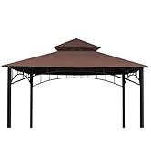 JANCANOPY Replacement Canopy roof Cover for Target Madaga Gazebo Model L-GZ136PST, (Brown)