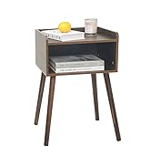 MaxSmeo Nightstand, Mid Century Modern Side Table Bedroom with Storage, Small End Bedside Table w...
