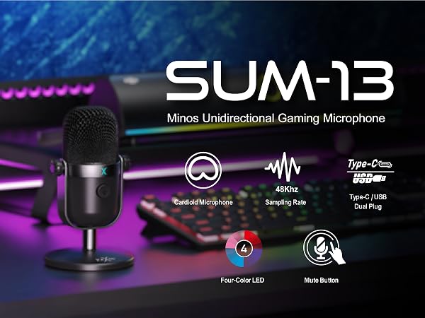 FOXXRAY SUM-13 unidirectional gaming microphone