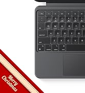 Close-up view of a dark gray laptop keyboard with visible keys and touchpad against white background.