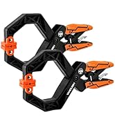 VANQUISH Quick-Release Ratcheting Hand Clamps with 4-Inch Jaw Opening and 4-Inch Throat, 2 Pack(3...