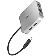 j5create USB C Hub - 4K 60Hz HDMI, 100W PD, 2 x USB-A, Ethernet | for MacBook, ChromeBook, XPS, S...