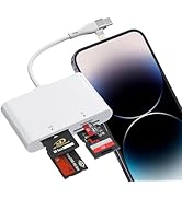 Memory Stick Pro Duo Adapter USB C/Lightning, 4 in 2 SD/MicroSD/MS/xD Card Reader for Sony Cybers...