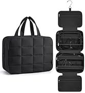 BAGSMART Travel Toiletry Bag with Jewelry Organizer, Hanging Travel Bag for Toiletries, Puffy Mak...
