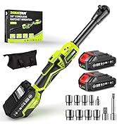 Robustrue 3/8" Cordless Ratchet Wrench: 58Ft-lbs (80N.m) 400RPM Light Weight Electric Ratchet, 6'...