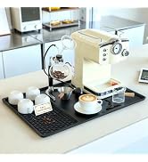 Caketime 2 In 1 Silicone Coffee Bar Mat Accessories for Ninja Coffee Maker with Detachable Dish D...