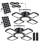 Aqonsie Solar Shed Light Outdoor Indoor, 176LED Solar Powered Motion Sensor Pendant Light Daytime...