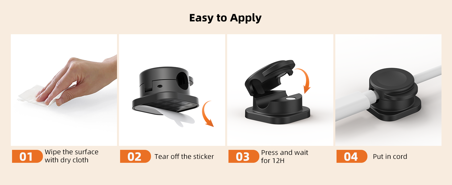 cord holder for nightstand cable clips