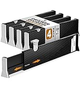 RAPTUROUS Extra-Long Drawer Divider - 4 Inches High, Expands from 15.5-21 Inch, Adjustable Tall D...