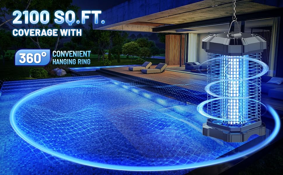 Electric bug zapper 2100 SQ.FT. Coverage with