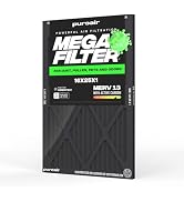 PuroAir MegaFilter - 16x25x1 Air Filter MERV 13 Activated CarbonTech Defense - Heavy Duty 3 Layer...