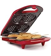 Holstein Housewares - Non-Stick Heart Waffle Maker, Red - Makes 4 Heart-Shaped Waffles in Minutes