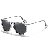 CHBP Sunglasses Womens Men Polarized UV Protection Trendy Vintage Retro Round Mirrored Lens Sungl...