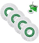 4 Pack Mop Head Replacements for Libman ?????????????? Spin Mop New Version, Washable Refills Com...